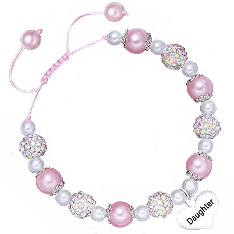 Gradient Shell Pearls Stainless Steel Jeweled Bracelets