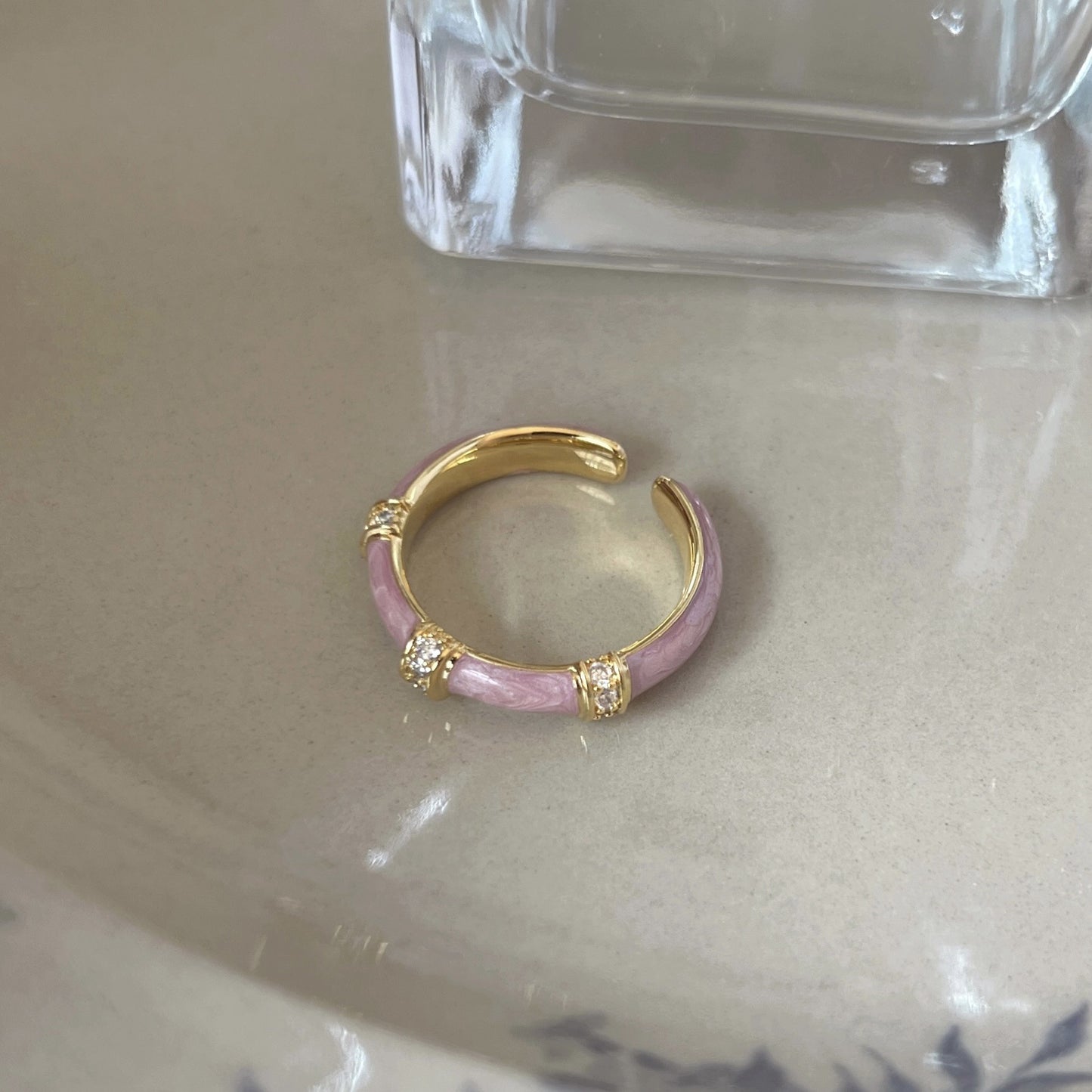 Glaze Enamel Butterfly Female Purple Special Interest Light Rings