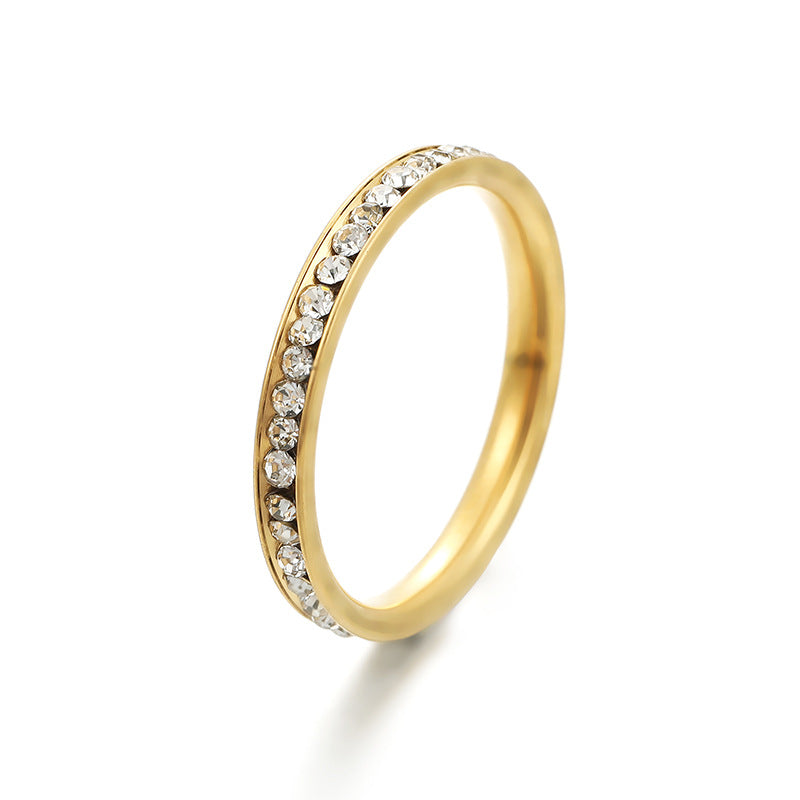 Steel Female Design Light Luxury Personality Couple Gang Ring