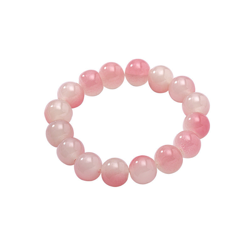 Toy Pliable Temperament Bodhi Seed Blush Gradient Color Bracelets