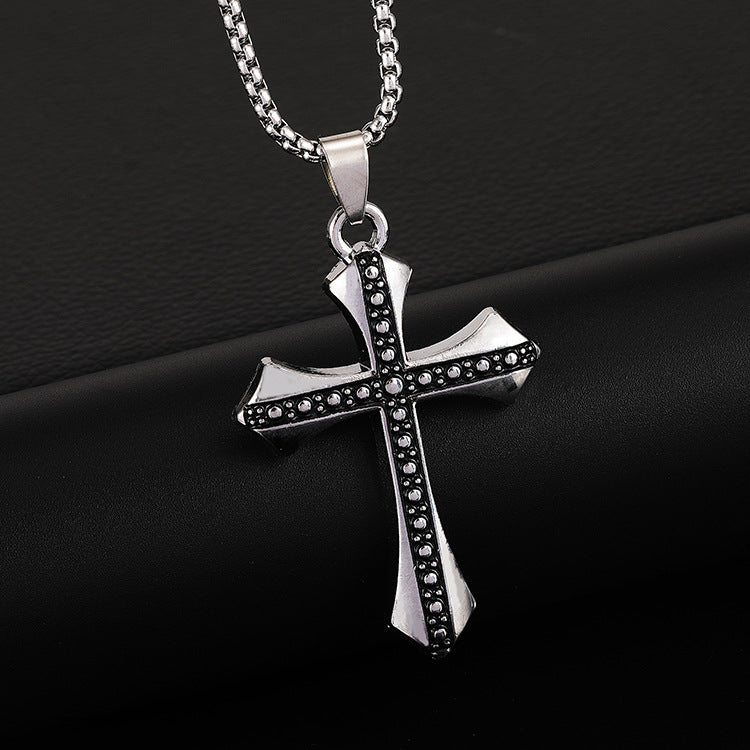 Women's & Men's Baroque Cross Hip Hop Versatile Sweater Chain Pendants