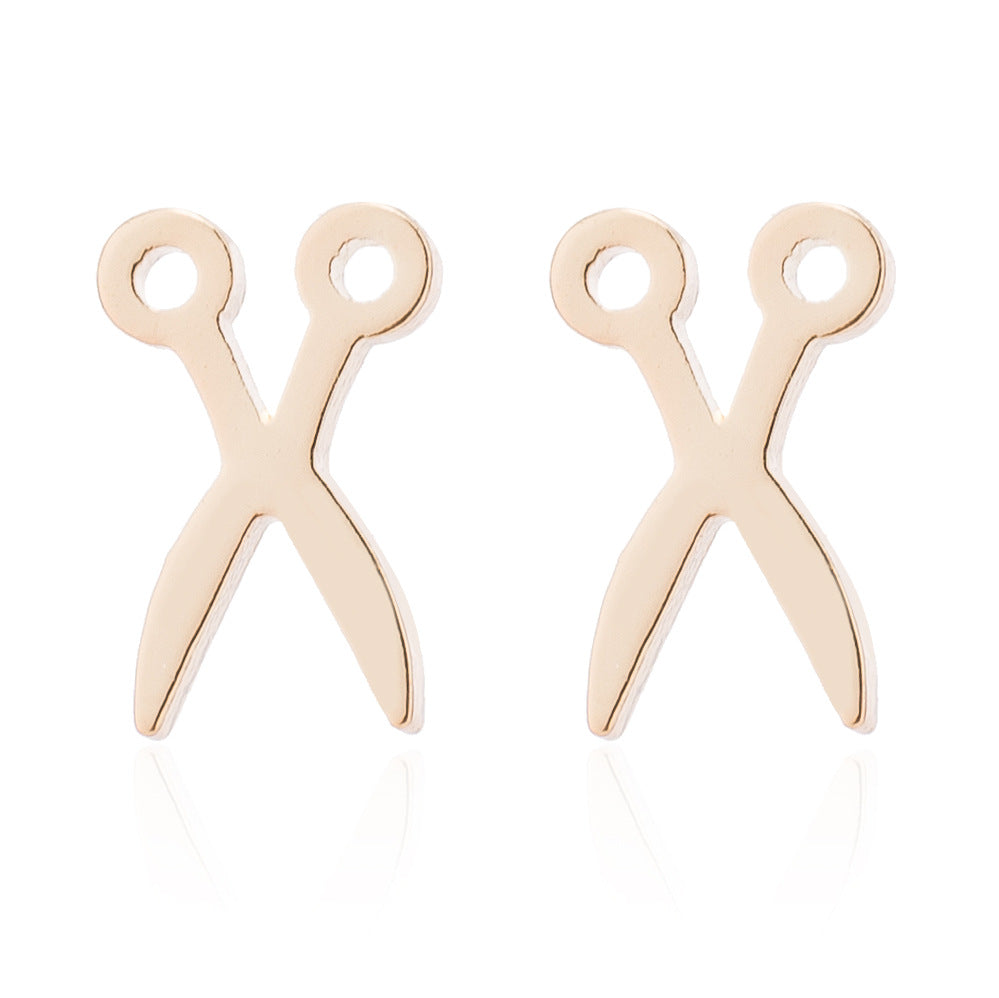 Women's Stainless Steel Geometric Gesture Love Heart Stud Earrings