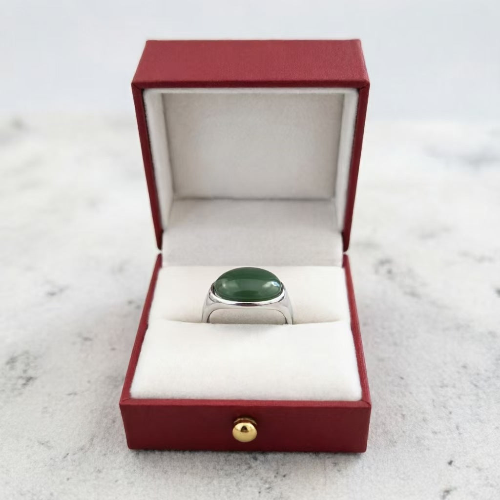 Women's & Men's Gem Couples Openings Adjustable Retro Simple Egg Ring