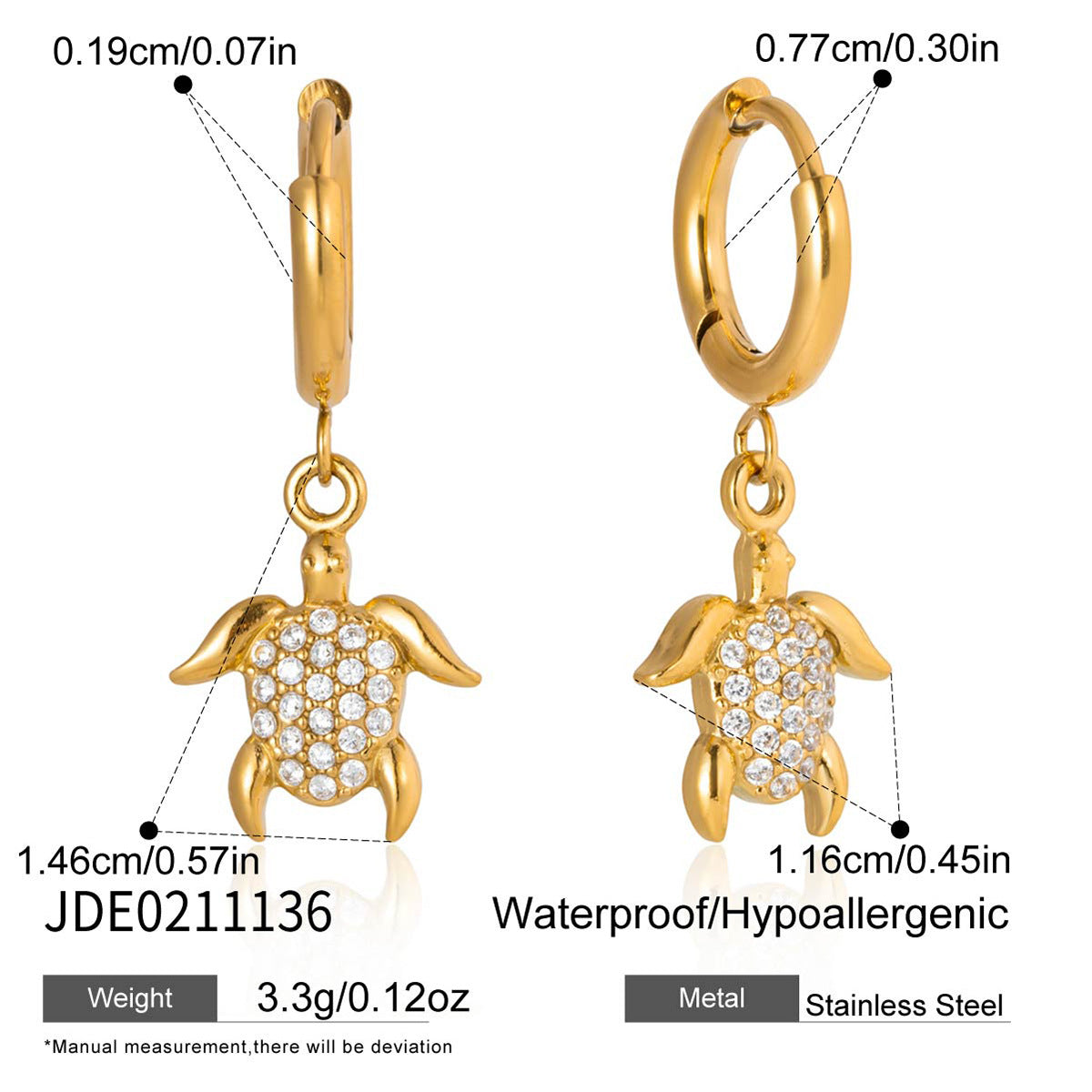 Style Gold Stainless Steel Zircon Marine Light Luxury High Necklace
