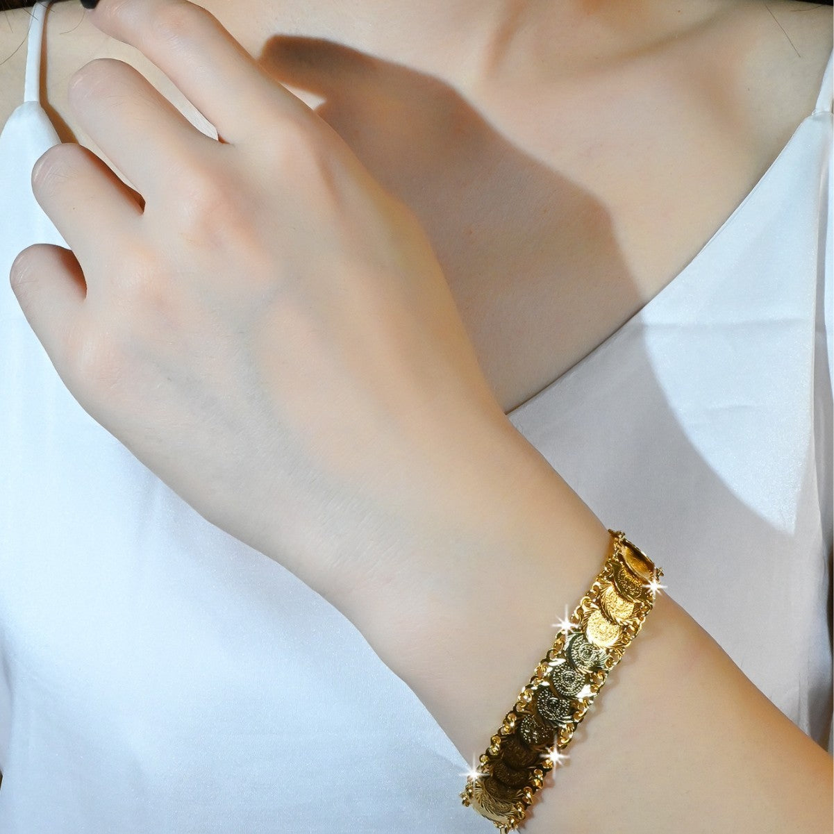 Women's Coin Gold Party Gift Extravagant Bracelet