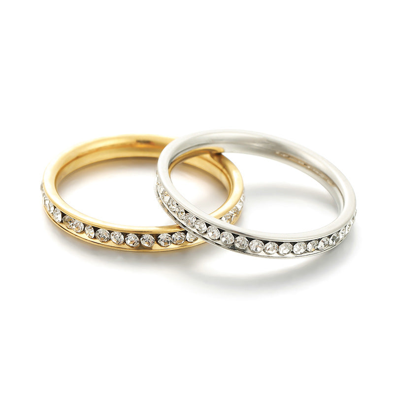 Steel Female Design Light Luxury Personality Couple Gang Ring