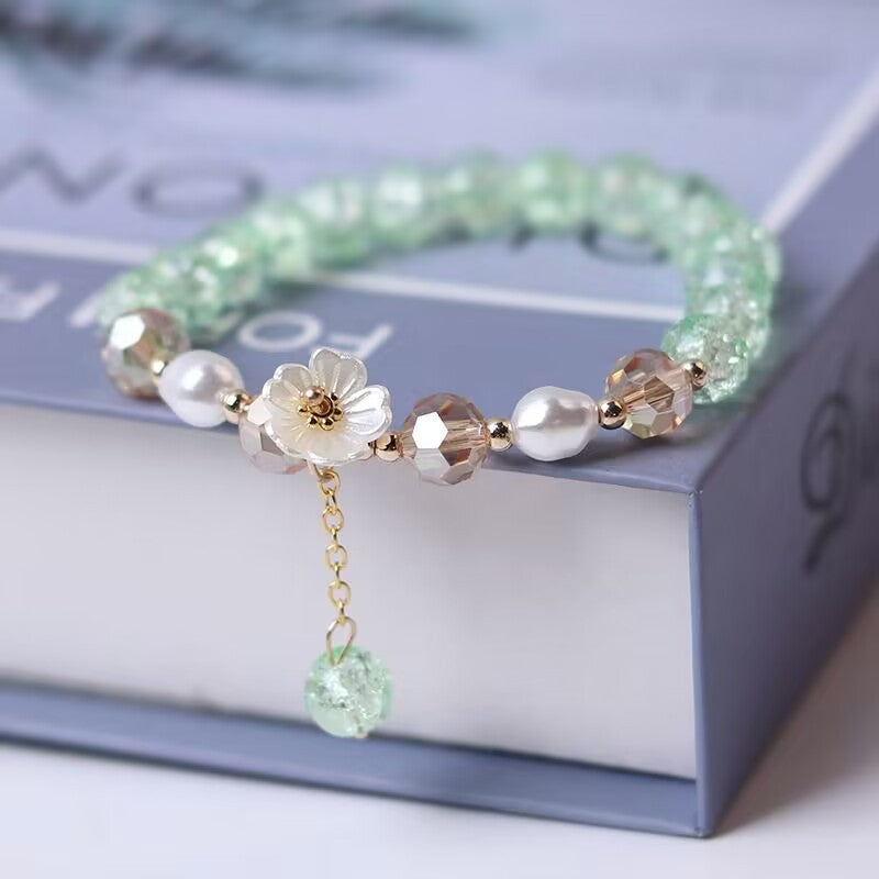 Children's Imitation Crystal Small Flower Gift Fresh Bracelets