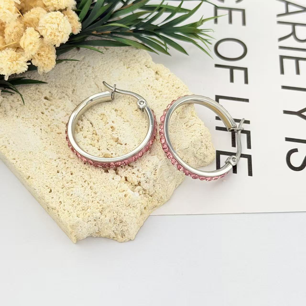 Women's Luxury Refined Rhinestone Full Diamond Big Hoop Fashion Earrings