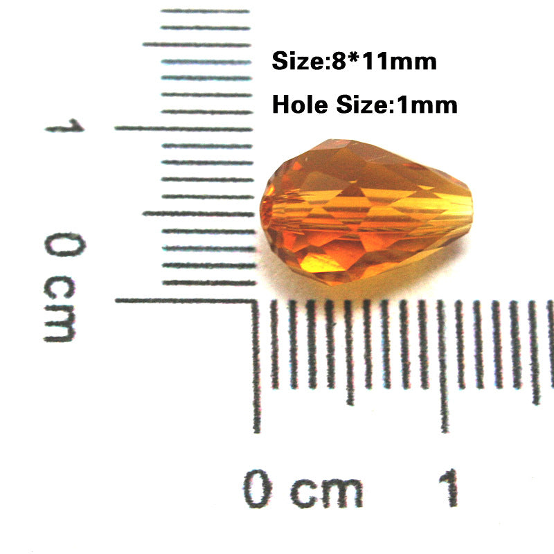 Drop-shaped Glass Crystal Loose Beads Handmade Rings