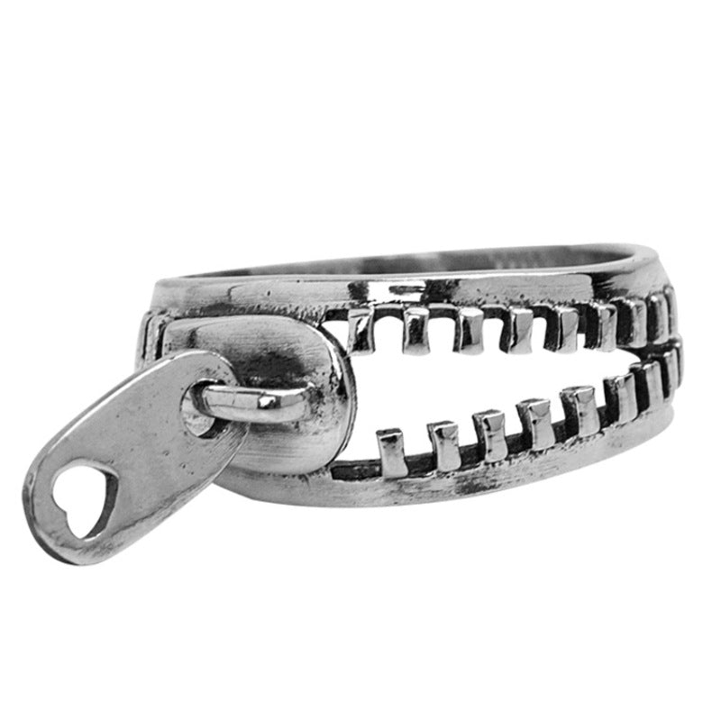 Minority Design Zipper Male Female Personality Punk Switchable Index Finger Rings