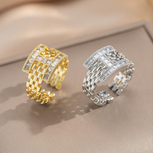 Female Niche Personality Strap Design Index Finger Light Luxury Ring