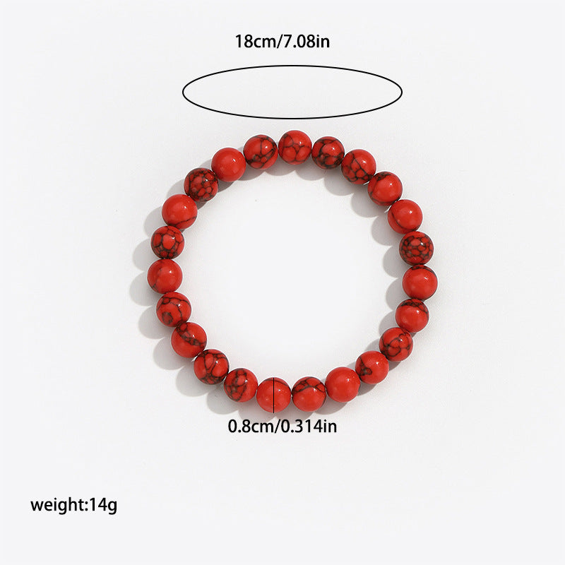Natural Turquoise String Beads Unisex Couple Gift Fashion Bracelet