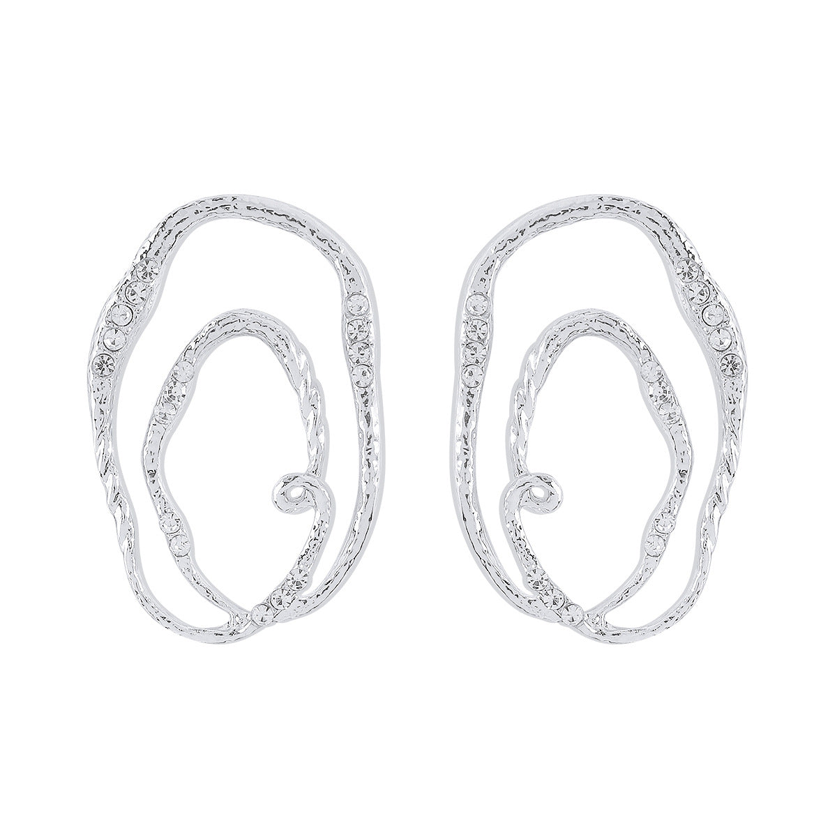 Women's Lines Metallic Asymmetric Geometric Ear Fashion Rings