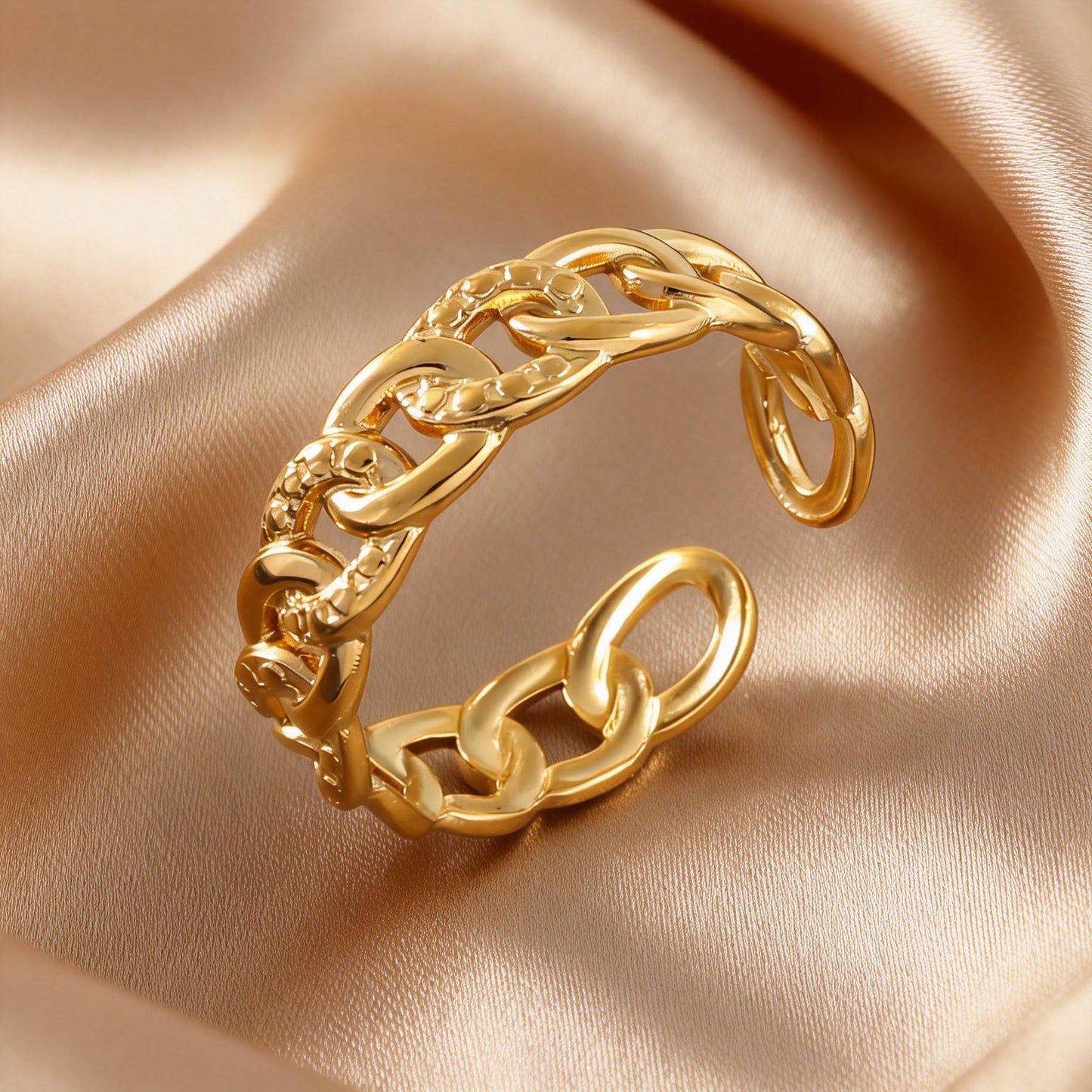 Steel Open-end Niche High-grade Fashion Trend Affordable Luxury Style Ring