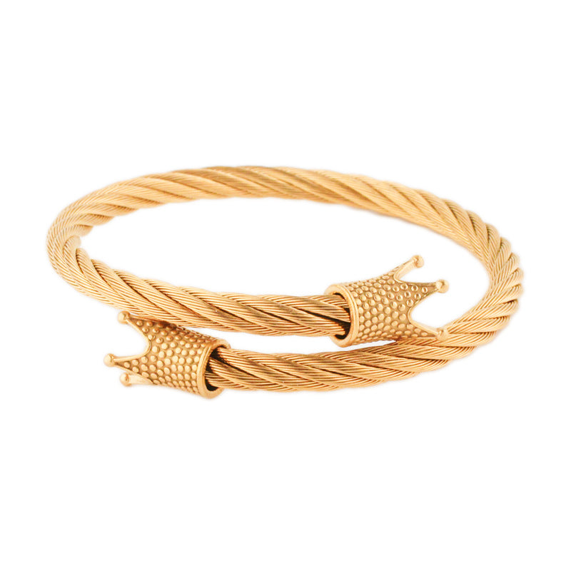 Men's Trendy Retro Personalized Stainless Steel Winding Geometric Bracelet