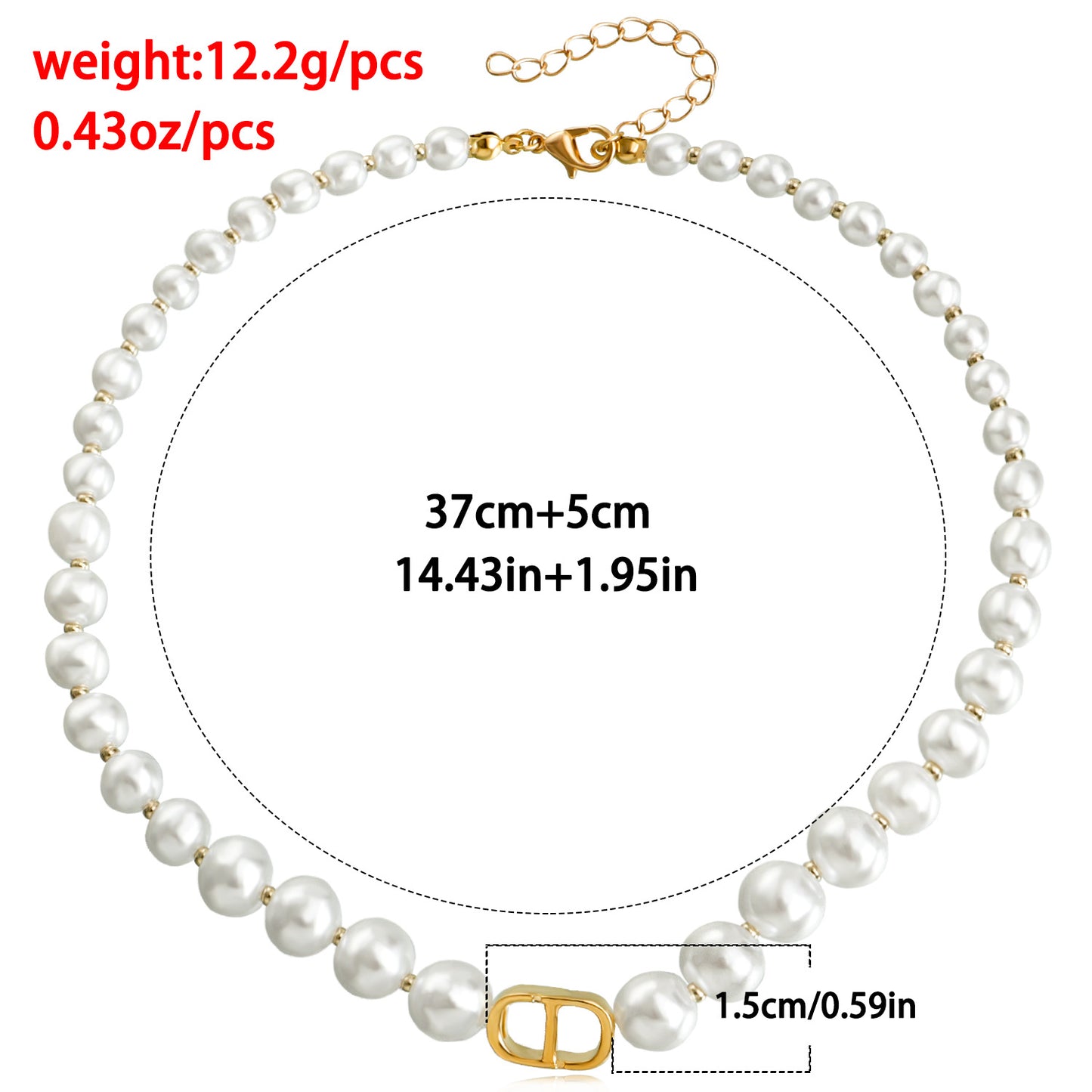 Advanced Imitation Pearl Stitching Fashion Elegant Neck Necklaces