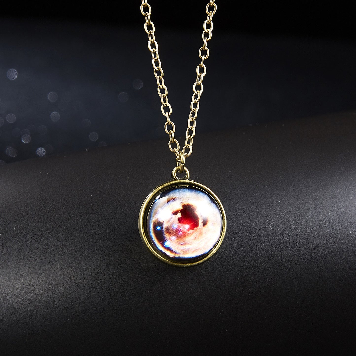 Galaxy Nebula Universe Luminous Double-sided Glass Necklaces