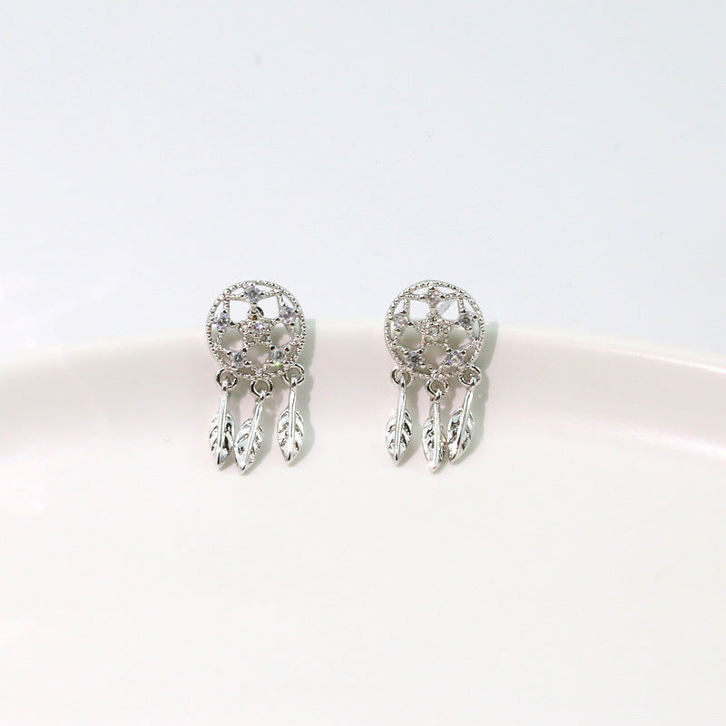 Women's Catcher Ear Sterling Sier Temperamental Personalized Eardrops Creative Retro Fashion Earrings