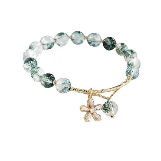 Green Phantom Quartz Design Lucky Crystal Hand Bracelets