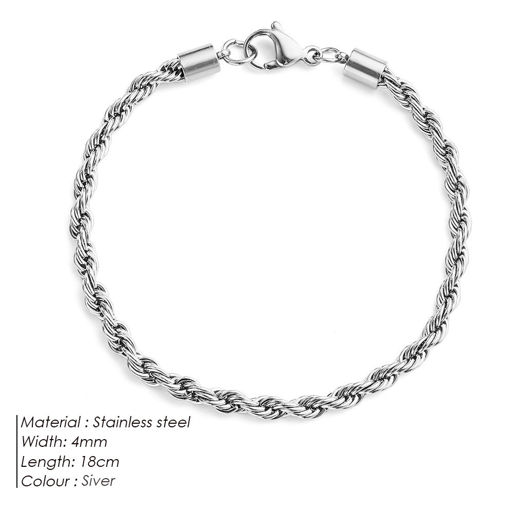 Women's American Simple Personalized Gold Twist Bracelets