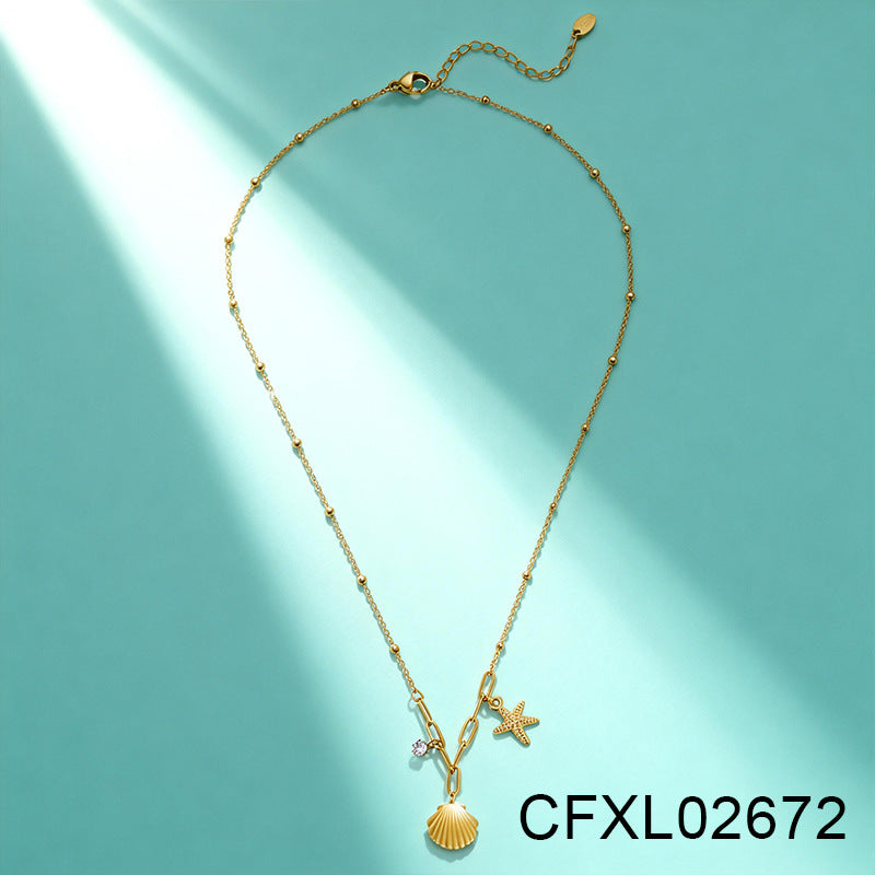 Women's Light Luxury High-grade Titanium Steel Simple Geometric Necklace