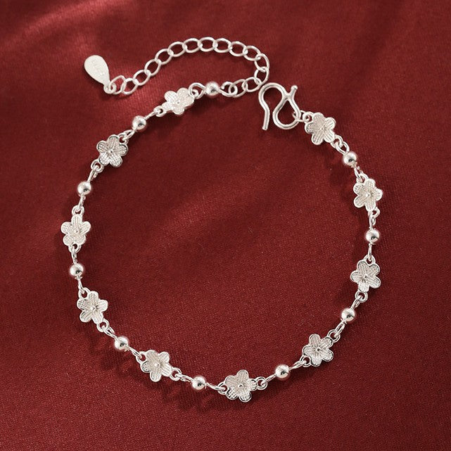 Sweet Female Round Beads Temperament Small Flower Design Fashionable All Bracelets