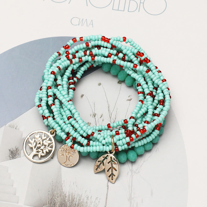 Bohemian Handmade Bead Tree Of Life Bracelet
