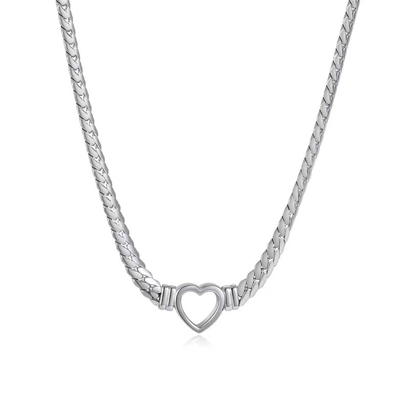 Steel Love Female Light Luxury Minority Cold Style Necklaces