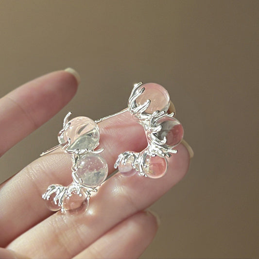 Needle Transparent Resin Geometric Simple High Earrings