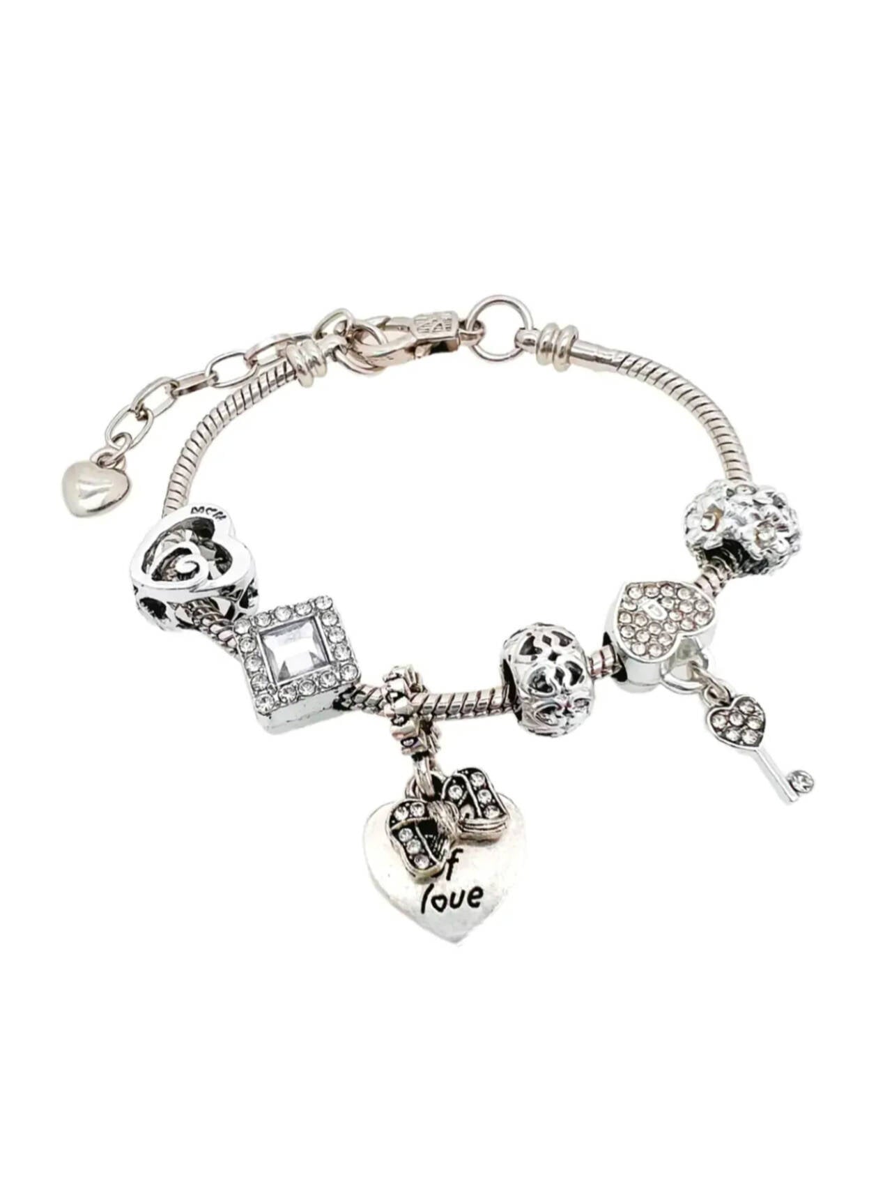 Advanced Heart Shape With Diamond Key Bracelets