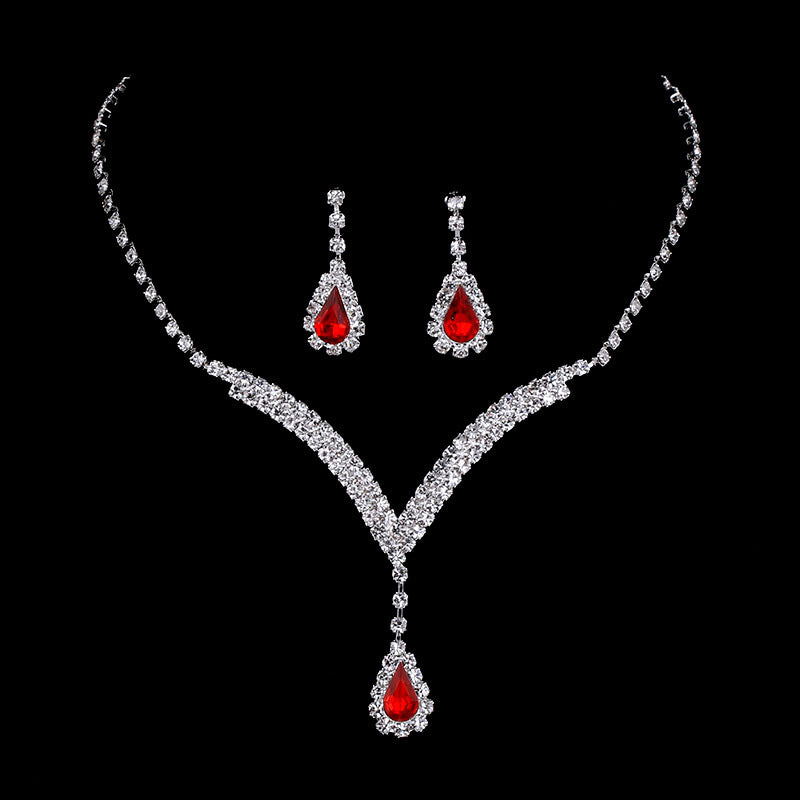 Bride Fashion Water Drop Suit Female Necklaces