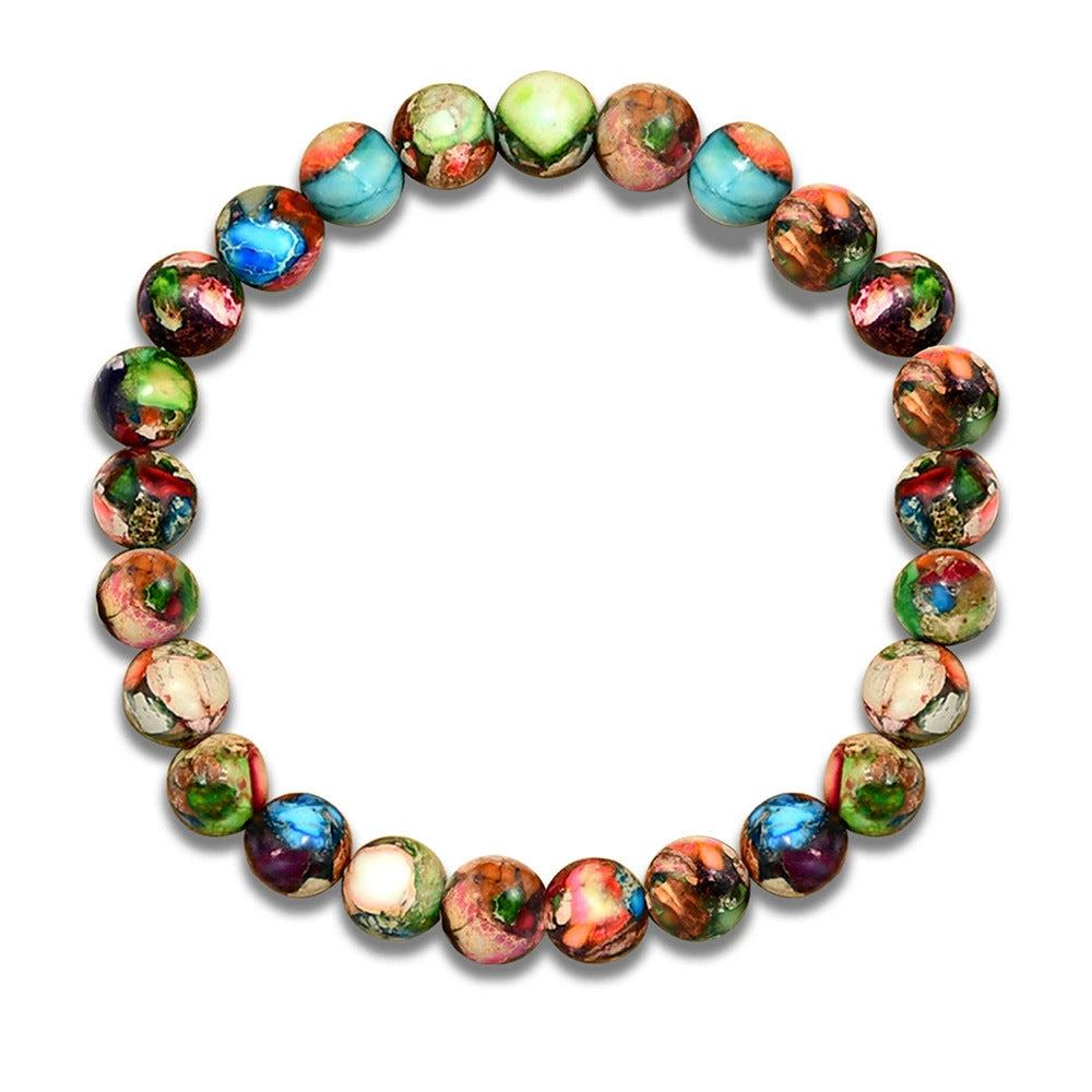 Red Green Treasure Amethyst Sunstone Lapis Lazuli Tiger Eye Handmade Bracelets
