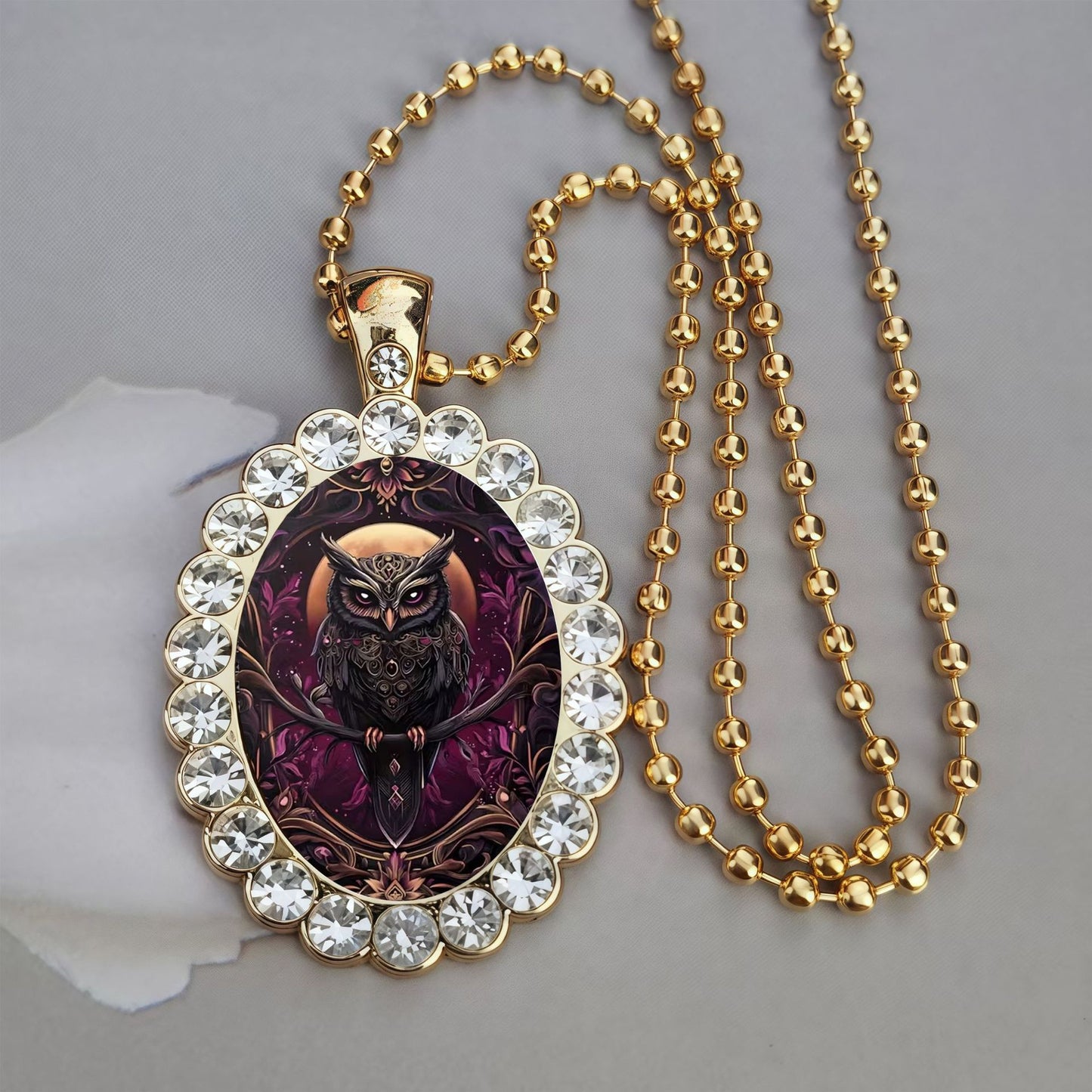 Night Chic Floral Oval Fashionable All Necklaces