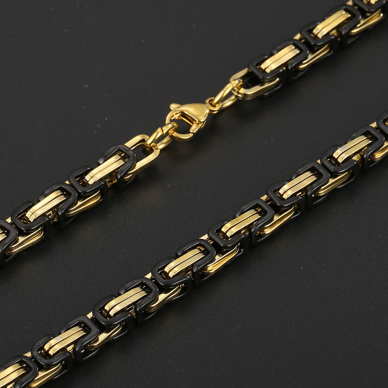 Men's Fashion Domineering Emperor Chain Titanium Steel Necklaces