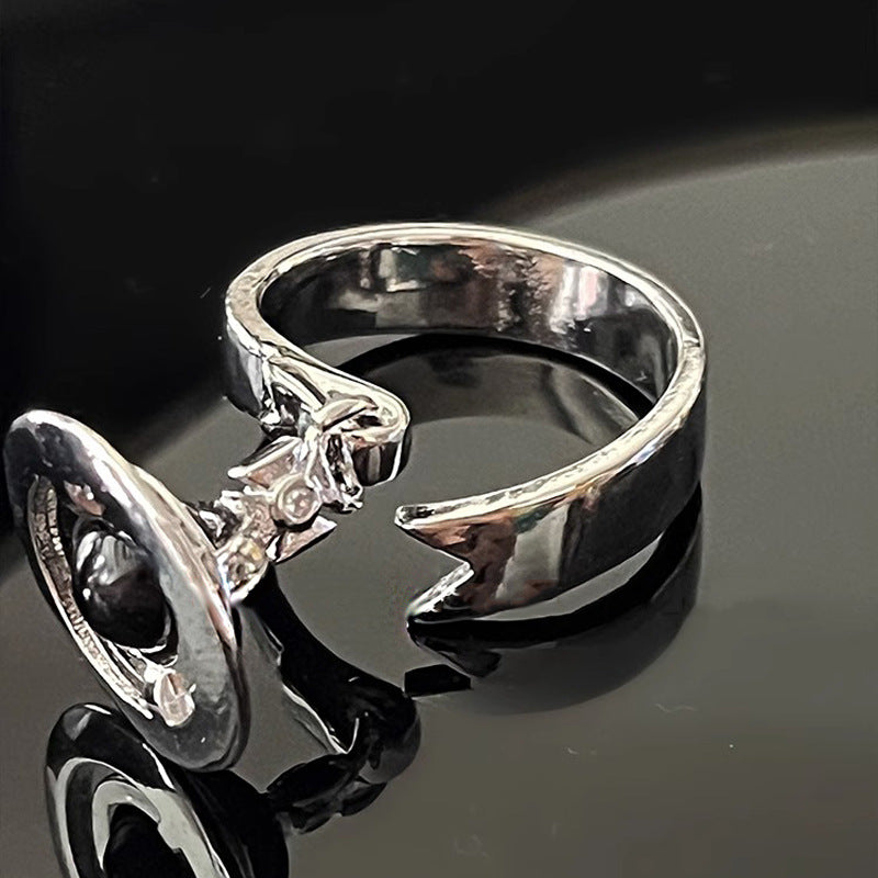 Saturn Three-dimensional Cold Wind Niche Personality Rings