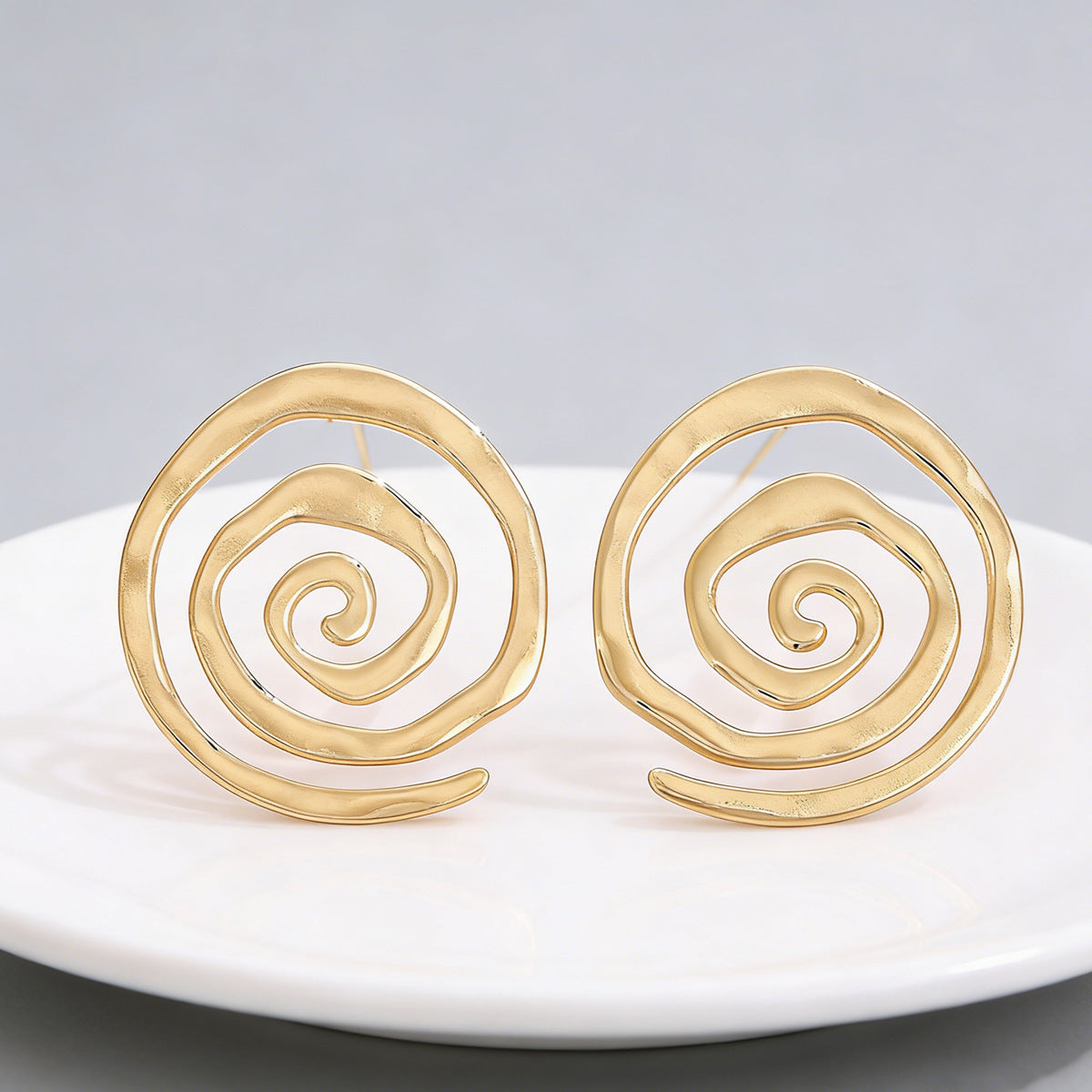 Ear Geometric Spiral Conch Symbol Design Sense Female Simplicity Earrings