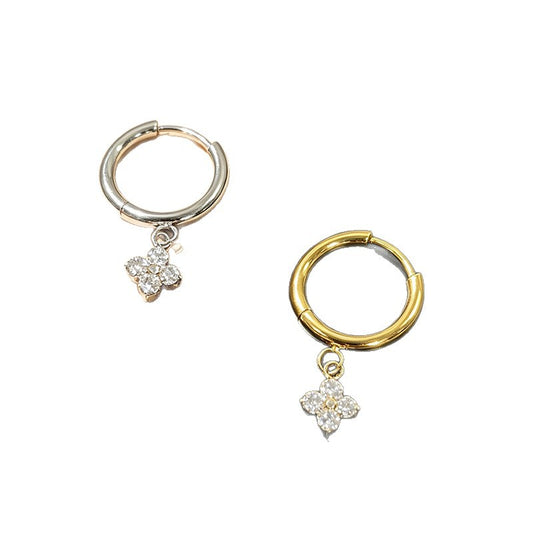 Plum Titanium Alloy Human Body Piercing Earrings