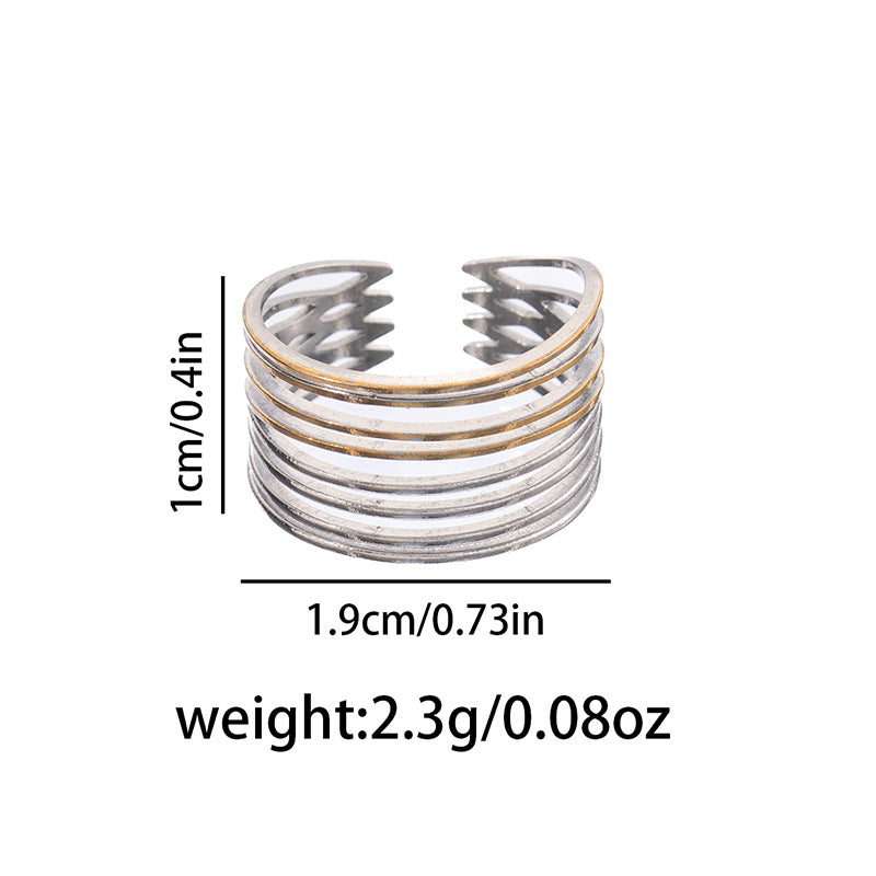 Open Personality Special Interest Light Luxury Retro Style High-grade Decorative Rings