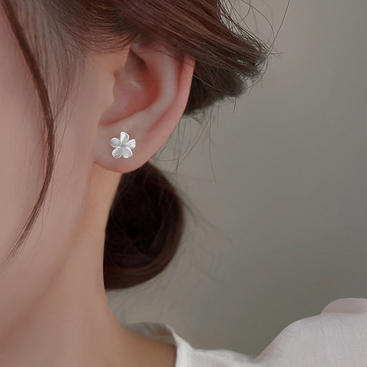 Women's Gardenia High-grade Personality Style Zircon Flower Mori Earrings