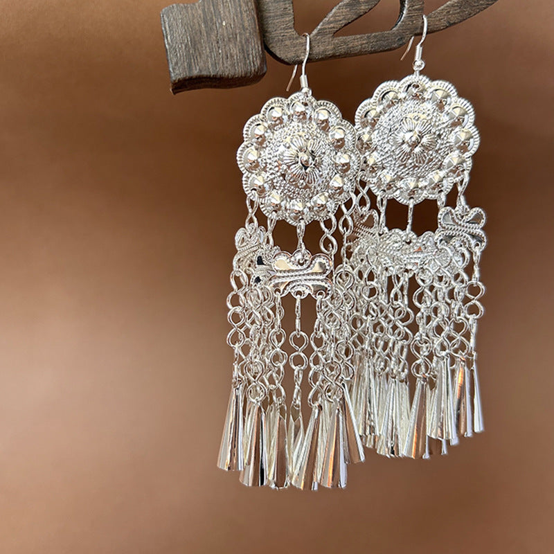 Ethnic Style Peacock Retro Ear Hook Earrings