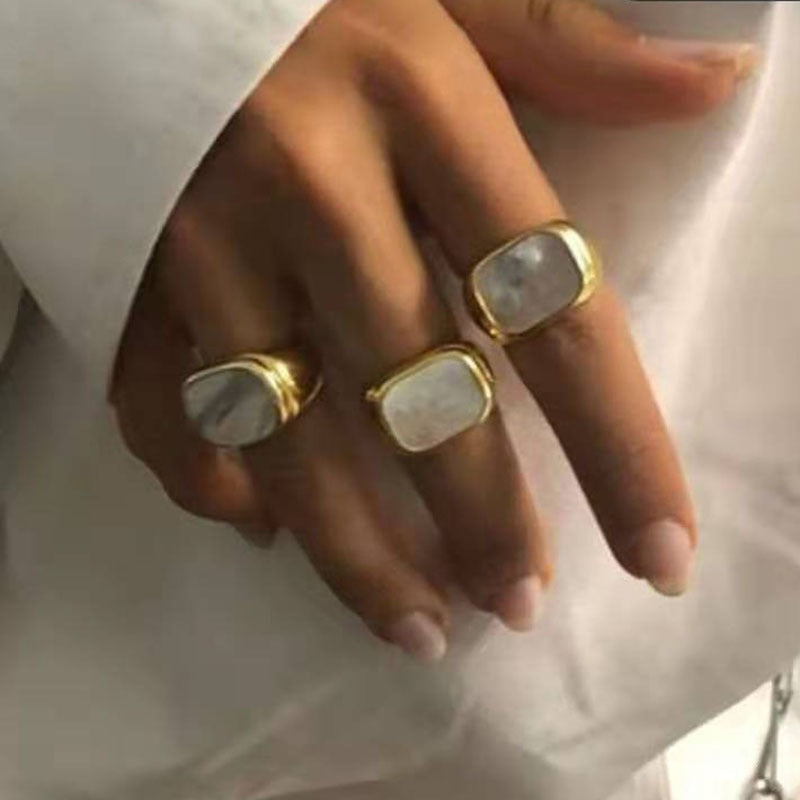 Designer Exaggerated Style Gold Flat Female Hipster Ring