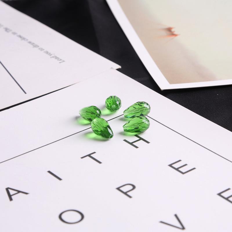 Drop-shaped Glass Crystal Loose Beads Handmade Rings