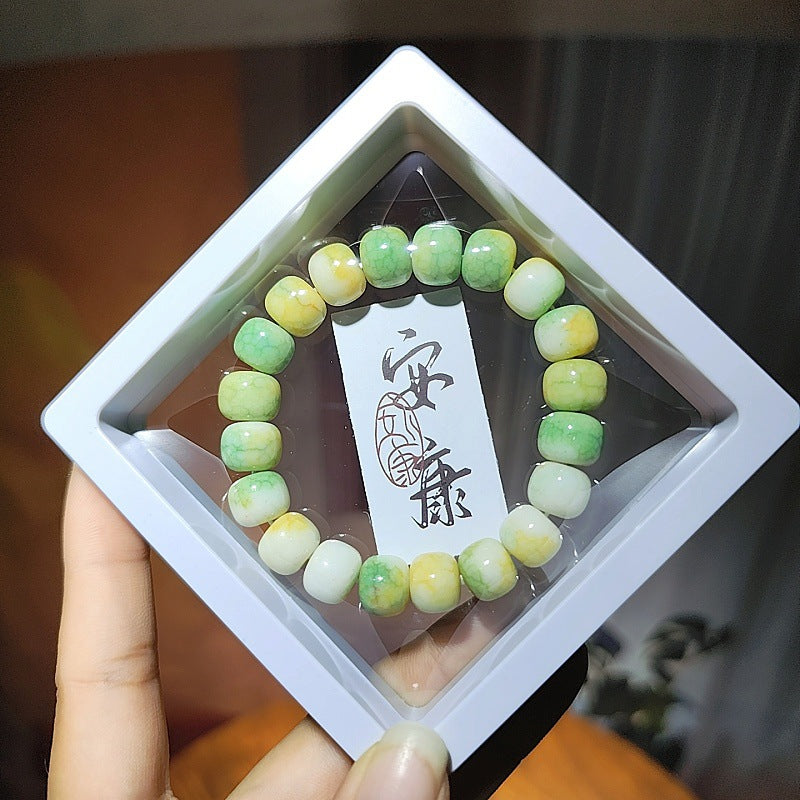 Chinese Ceramic Colored Glaze Beaded Color Niche Bracelets