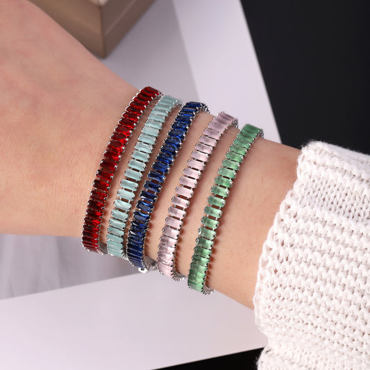 Women's & Men's Colorful Zircon Trendy Fashion Tennis Bracelets
