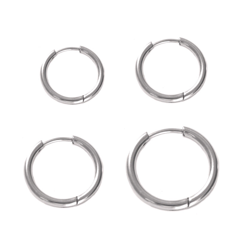 Women's & Men's Titanium Steel Ear Clip Fashion Simple Bones Personality Everyday Joker Earrings