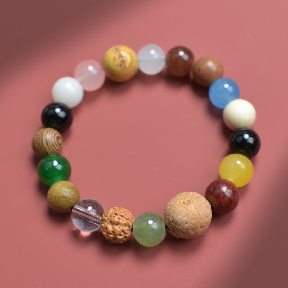 Seed Bodhi Female Eighteen Prayer Beads Charm Bracelet