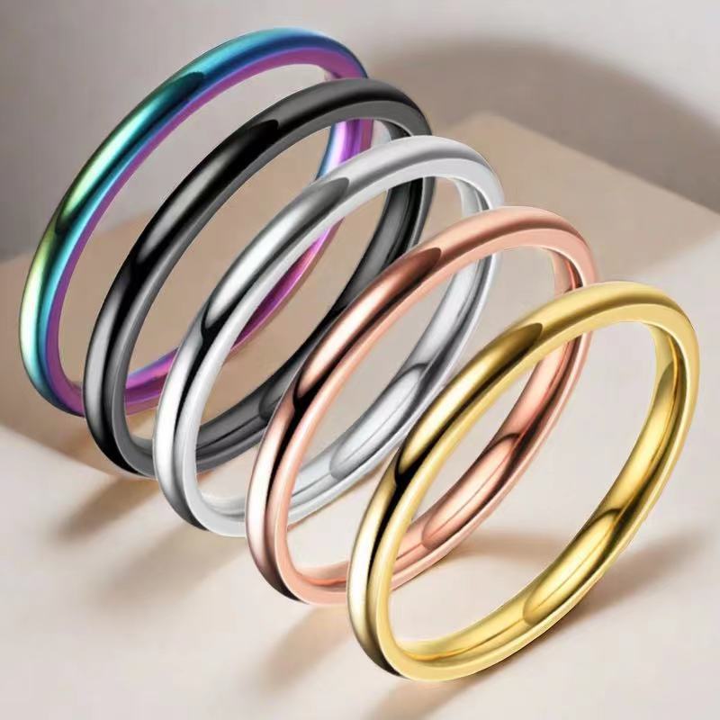 Women's Steel For Simple Fashionable Very Fine Niche Rings