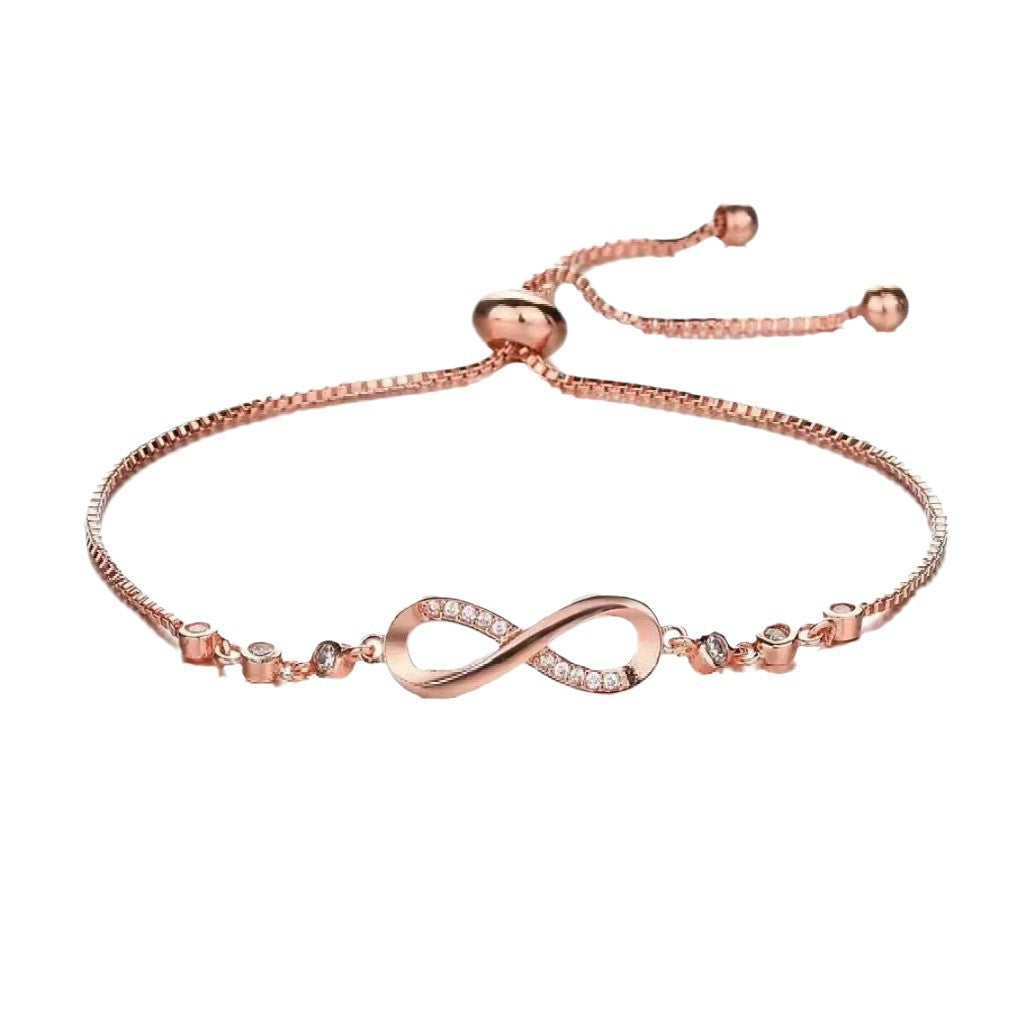 Classic Sterling Sier Infinite Love Loop Bracelets