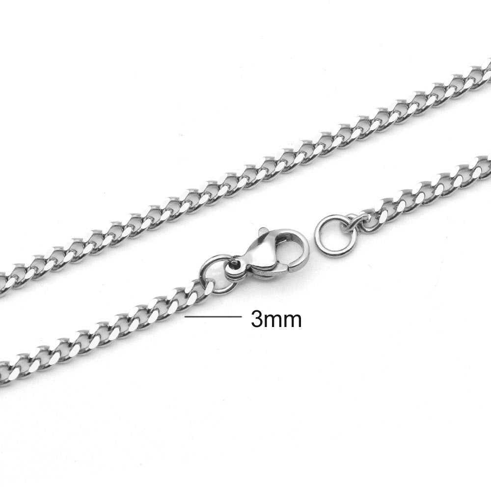 Women's & Men's Four-sided Grinding Hip Hop Cuban Link Chain Necklaces