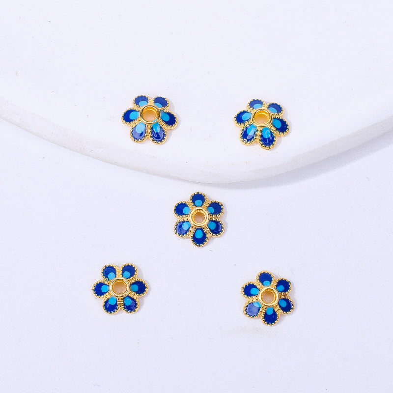 Oil Color Bead Enamel Burnt Blue Jewelry Accessories